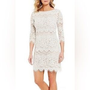 NWOT Jessica Howard Ivory Lace 3/4  Sleeve Dress size 10